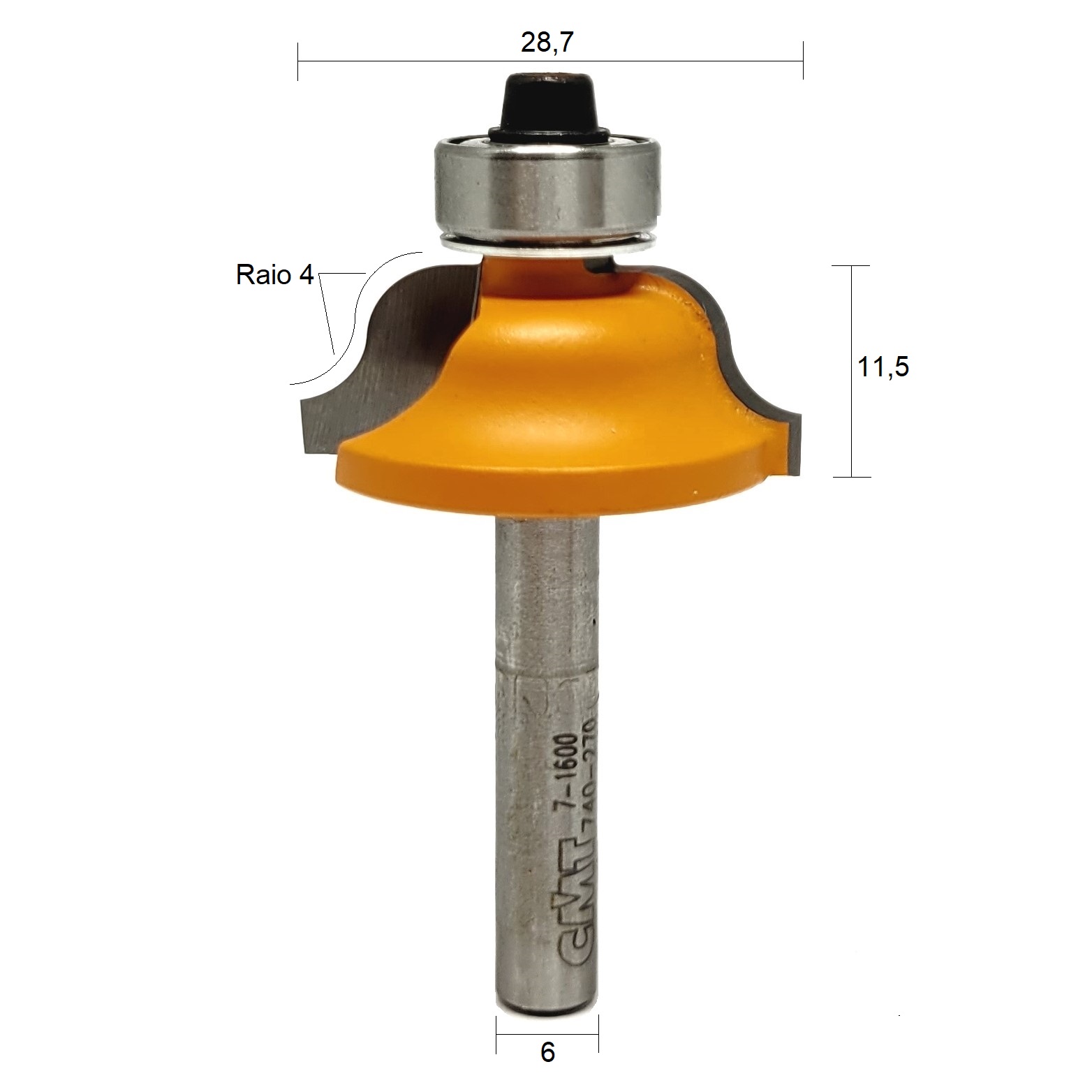 Fresa para Moldura HW Ø28,7x4mm - marca CMT - Cód. 740.270.11